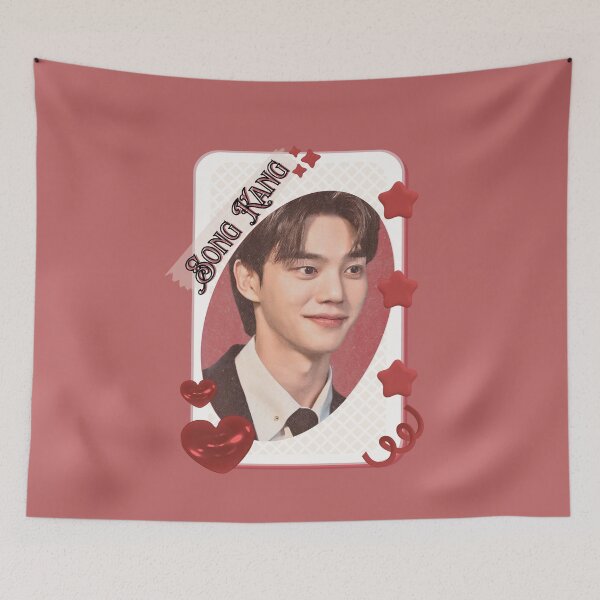 Item preview, Song Kang (송강) Korean Actor Kdrama Group Card Red Aesthetic Collage Design designed and sold by AJUNICE STUDIO.