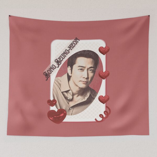 Item preview, Song Seung-heon (송승헌) Korean Actor Kdrama Group Card Red Aesthetic Collage Design designed and sold by AJUNICE STUDIO.