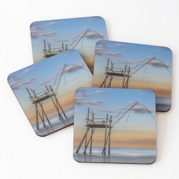 Item preview, Sunset at the Plage des Dunes Fishing Huts designed and sold by Gerard Fornarotto.