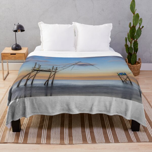 Item preview, Sunset at the Plage des Dunes Fishing Huts designed and sold by Gerard Fornarotto.