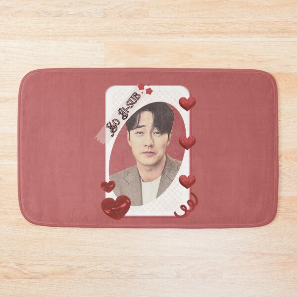 Item preview, So Ji-sub (소지섭) Korean Actor Kdrama Group Card Red Aesthetic Collage Design designed and sold by AJUNICE STUDIO.