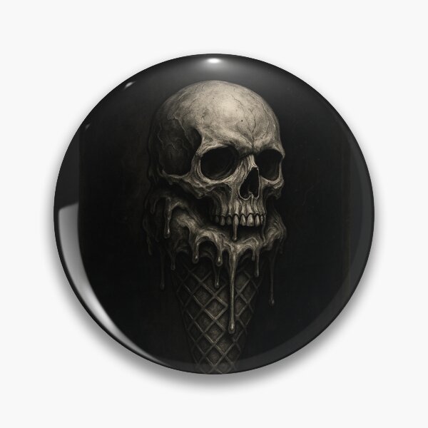 Item preview, Creepy Drip Skull Cone Vintage Grunge designed and sold by Dreamy Panda Studio .