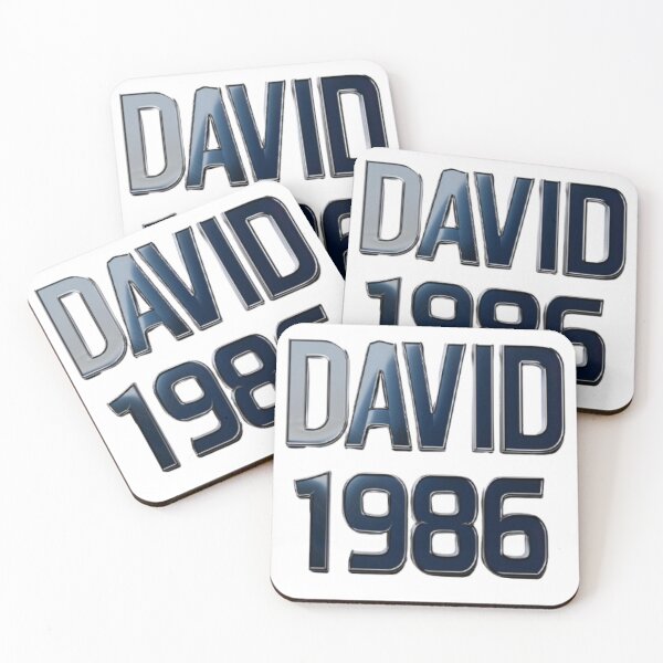 Item preview, David 1986 — Chrome 3D Name Design designed and sold by AlexLineArt.
