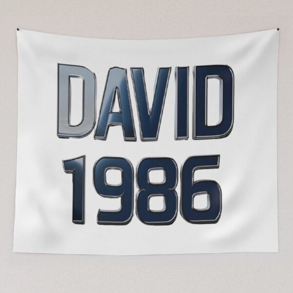 Item preview, David 1986 — Chrome 3D Name Design designed and sold by AlexLineArt.