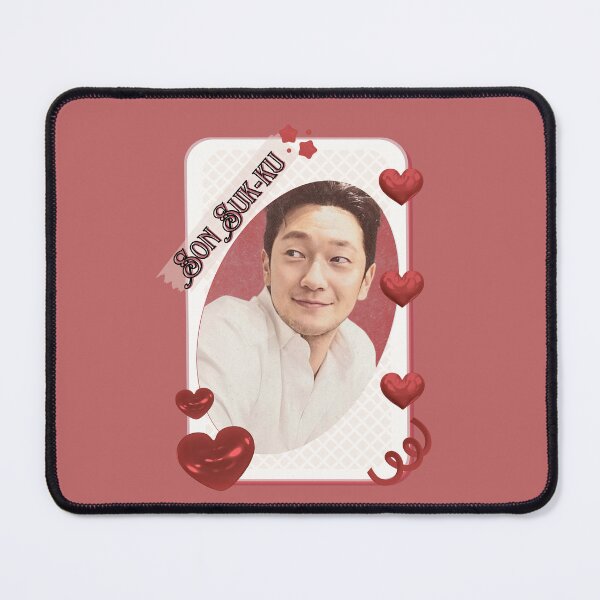 Item preview, Son Suk-ku (손석구)  Korean Actor Kdrama Group Card Red Aesthetic Collage Design designed and sold by AJUNICE STUDIO.