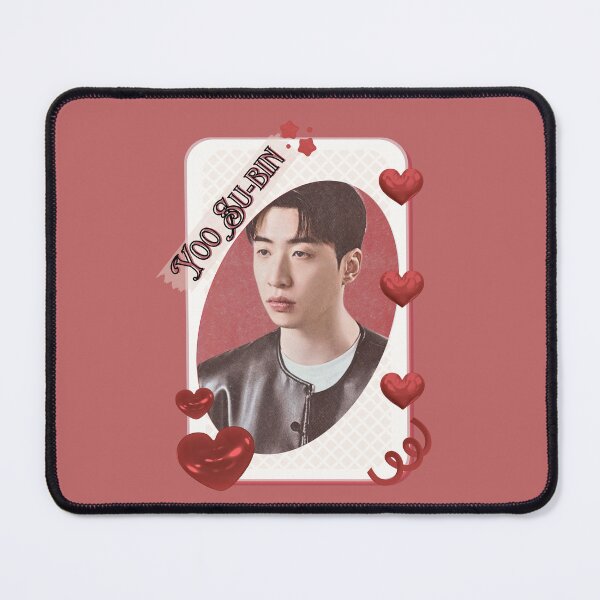 Item preview, Yoo Su-bin Korean Actor Kdrama Group Card Red Aesthetic Collage Design designed and sold by AJUNICE STUDIO.