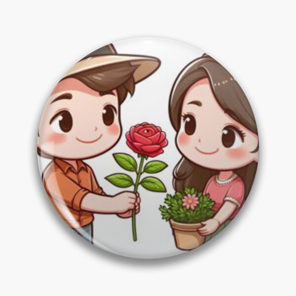 Item preview, cute cartoon couple designed and sold by Sachin707.