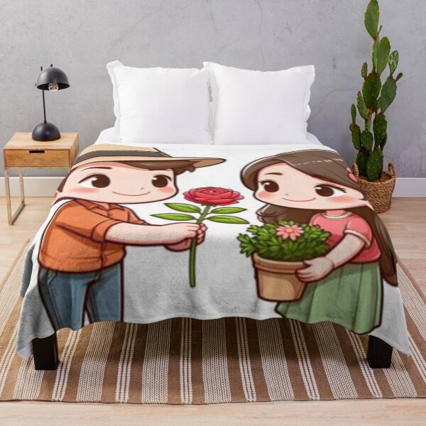 Item preview, cute cartoon couple designed and sold by Sachin707.