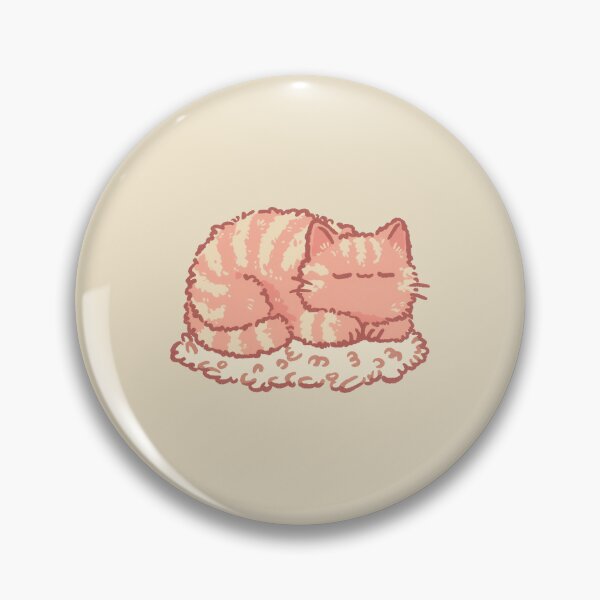 Item preview, Cozy Kawaii Sushi Cat sleeping pastel plush illustration designed and sold by Magnificent Lizard.