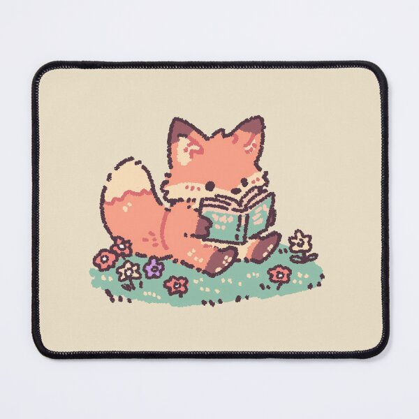 Item preview, Cozy Fox Reading, pastel textured illustration designed and sold by Magnificent Lizard.