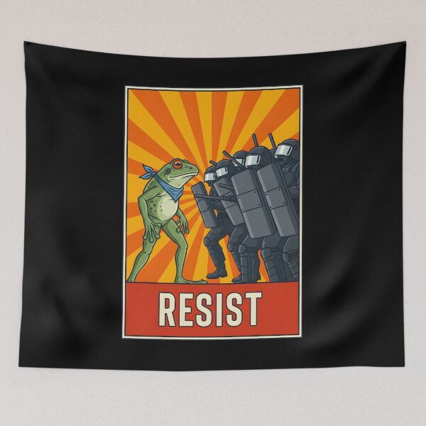 Item preview, resist frog portland designed and sold by maglomanya.
