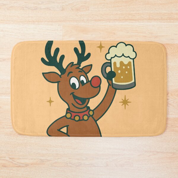 Item preview, Brewdolf the Beer-Nosed Reindeer designed and sold by PrintSmithArt.