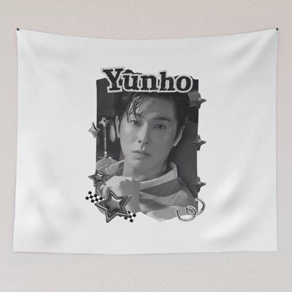 Item preview, U-Know Yunho (Jung Yun-ho) Korean Actor Kdrama Group Black and White Collage Digital Art Portrait designed and sold by AJUNICE STUDIO.