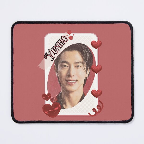 Item preview, U-Know Yunho (Jung Yun-ho) Korean Actor Kdrama Group Card Red Aesthetic Collage Design designed and sold by AJUNICE STUDIO.
