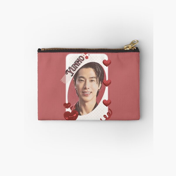 Item preview, U-Know Yunho (Jung Yun-ho) Korean Actor Kdrama Group Card Red Aesthetic Collage Design designed and sold by AJUNICE STUDIO.