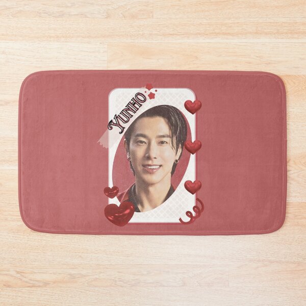 Item preview, U-Know Yunho (Jung Yun-ho) Korean Actor Kdrama Group Card Red Aesthetic Collage Design designed and sold by AJUNICE STUDIO.