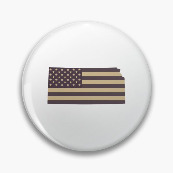 Item preview, Kansas State Vintage Stars & Stripes – Brown and Gold designed and sold by Paper Drip.