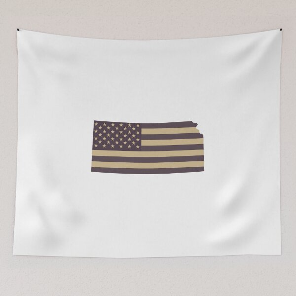 Item preview, Kansas State Vintage Stars & Stripes – Brown and Gold designed and sold by Paper Drip.