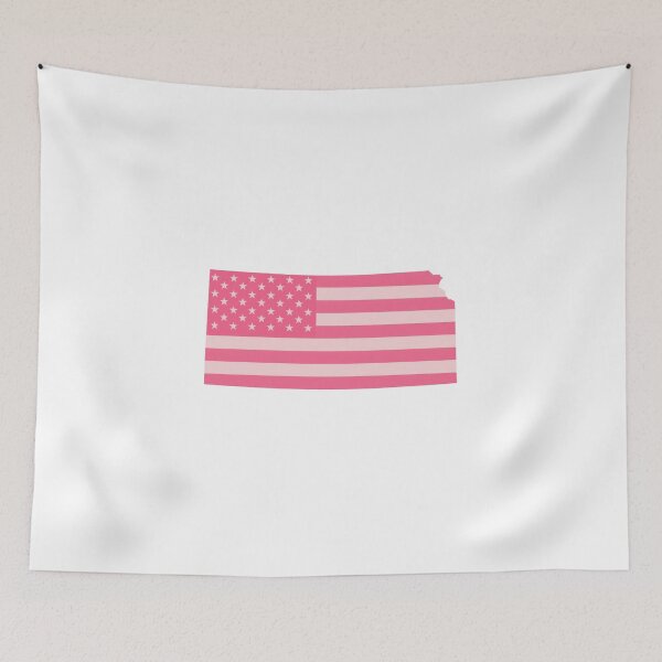 Item preview, Kansas State Pop Pink Stars & Stripes – Trendy Pink designed and sold by Paper Drip.