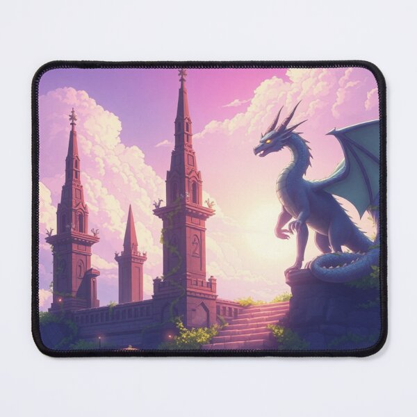 Item preview, Dragon Sentinel at Dusk – Epic Fantasy Art for Laptop Sleeves & Phone Cases designed and sold by PunchDrop.