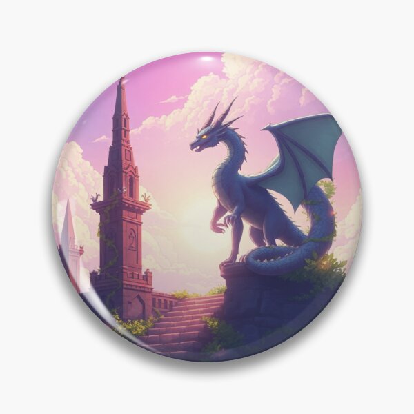 Item preview, Dragon Sentinel at Dusk – Epic Fantasy Art for Laptop Sleeves & Phone Cases designed and sold by PunchDrop.