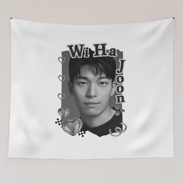 Item preview, Wi Ha-joon Korean Actor Kdrama Group Black and White Collage Digital Art Portrait designed and sold by AJUNICE STUDIO.