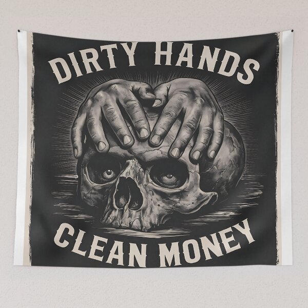Item preview, Dirty Hands Clean Money T-Shirt – Working Class Pride & Tattoo Style Design designed and sold by The People’s Punchline.