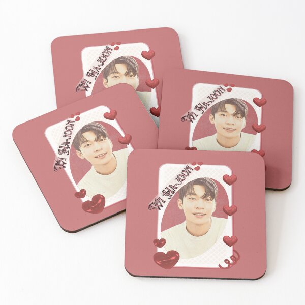 Item preview, Wi Ha-joon Korean Actor Kdrama Group Card Red Aesthetic Collage Design designed and sold by AJUNICE STUDIO.