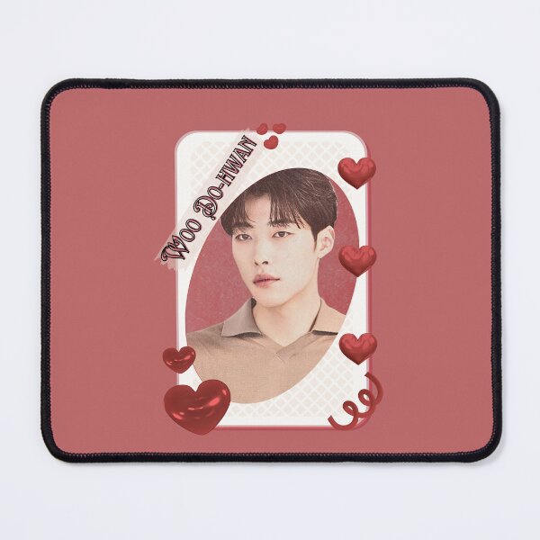 Item preview, Woo Do-hwan Korean Actor Kdrama Group Card Red Aesthetic Collage Design designed and sold by AJUNICE STUDIO.
