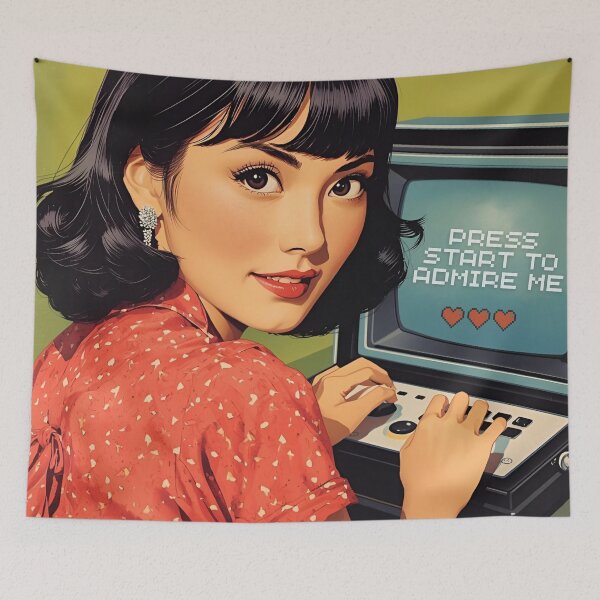 Item preview,  Vintage Pretty Cute Retro Gamer Girl Japan  designed and sold by Vintage City.