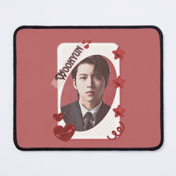Item preview, Woo Hyeon-seo (Woohyun of Infinite) Korean Actor Kdrama Group Card Red Aesthetic Collage Design designed and sold by AJUNICE STUDIO.