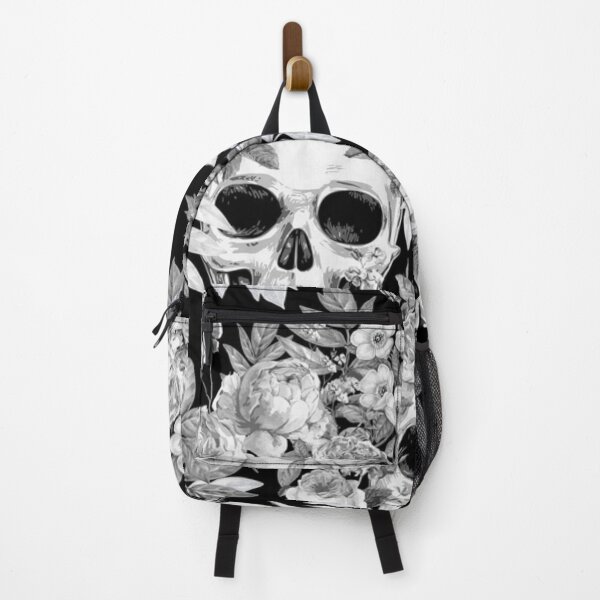 Item preview, Charcoal Hibiscus Floral & Candy Skull Gothic Design designed and sold by MakersFolly.