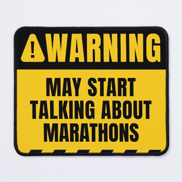 Item preview, Marathons Lover Warning Sign designed and sold by MaryAller.