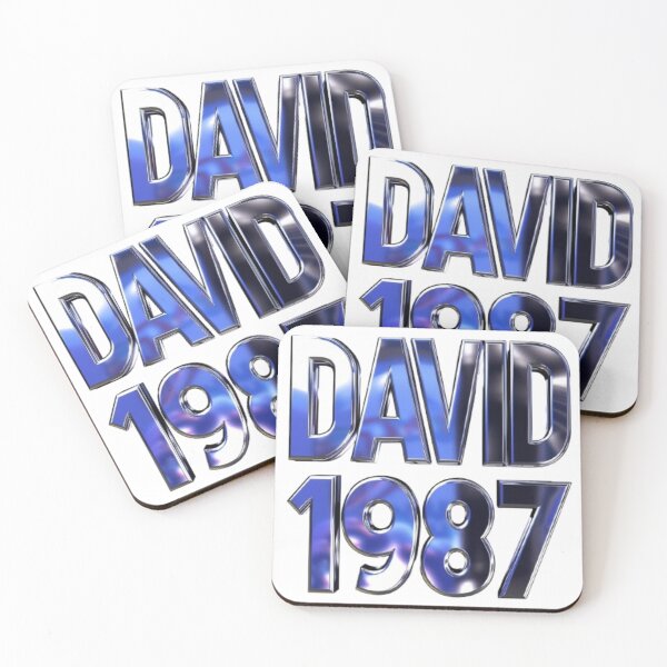 Item preview, David 1987 — Chrome 3D Name Design designed and sold by AlexLineArt.
