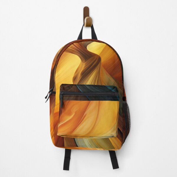 Item preview, Dancing Woman Swathed in Blazing Amber Hues, a Flowing, Abstract Figure Captured in the Warmth of Fiery Energy designed and sold by Epsydon Designers.