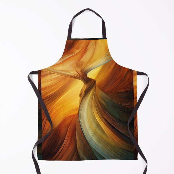 Item preview, Dancing Woman Swathed in Blazing Amber Hues, a Flowing, Abstract Figure Captured in the Warmth of Fiery Energy designed and sold by Epsydon Designers.