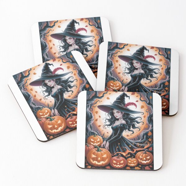 Item preview, Forest Witch and Pumpkin Moon / Moonlit Forest Witch designed and sold by FusiTink.
