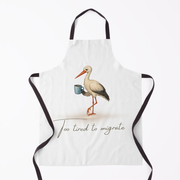 Item preview, Too Tired to Migrate – Watercolor Stork Illustration designed and sold by SillentDesign.