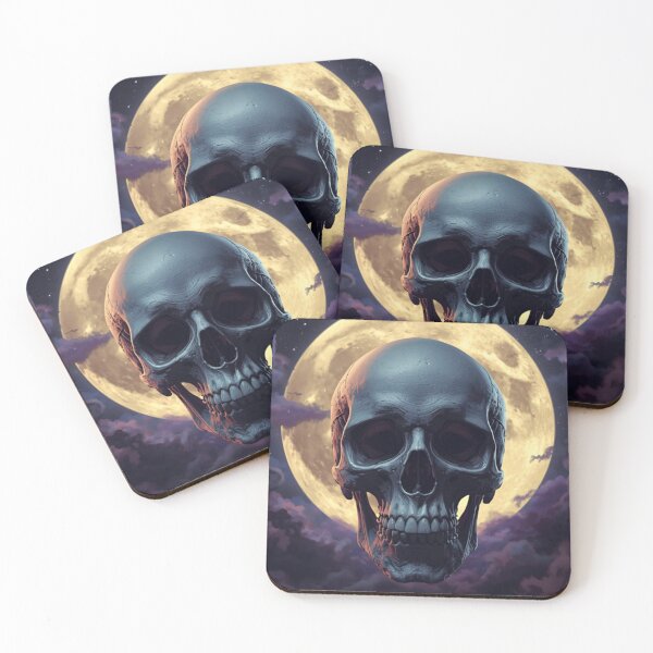 Item preview,  Skull against the moon designed and sold by Bobigreg.