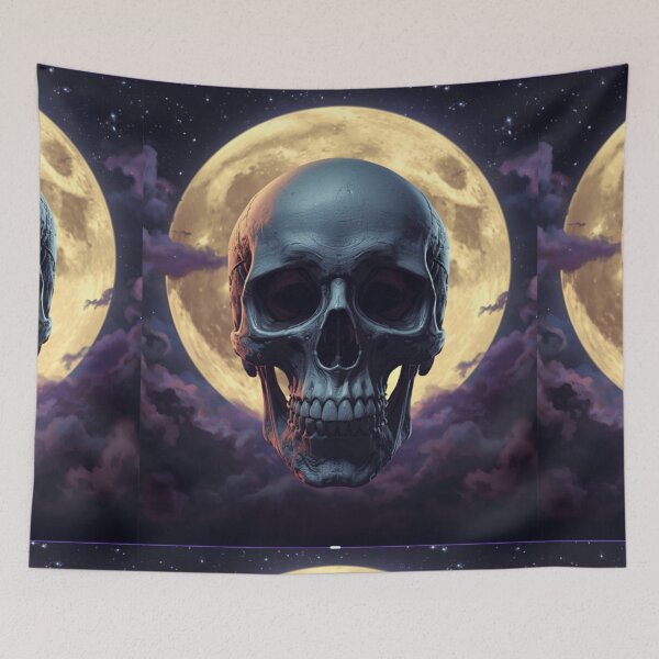 Item preview,  Skull against the moon designed and sold by Bobigreg.