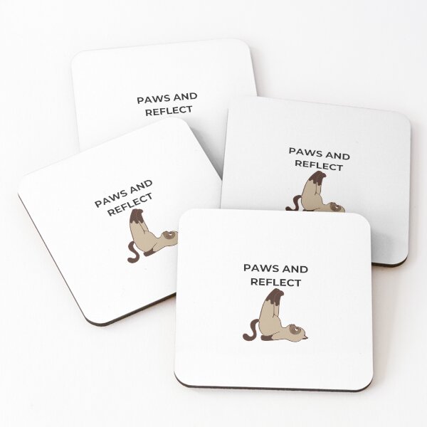 Item preview, Paws and Reflect Funny Yoga Cat designed and sold by bilal sibgui.