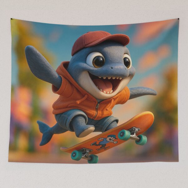 Item preview, Skater Baleen Whale designed and sold by Sillytoe.