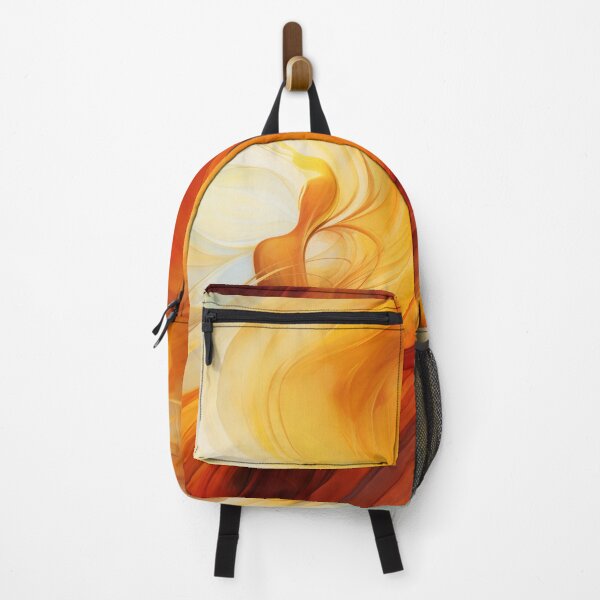 Item preview, Dancing Woman Swathed in Blazing Amber Hues, a Flowing, Abstract Figure Captured in the Warmth of Fiery Energy designed and sold by Epsydon Designers.