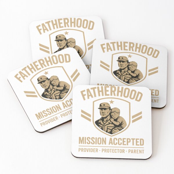 Item preview, Fatherhood: Mission Accepted | Provider • Protector • Parent | Military Dad Pride designed and sold by AurumOutpost.