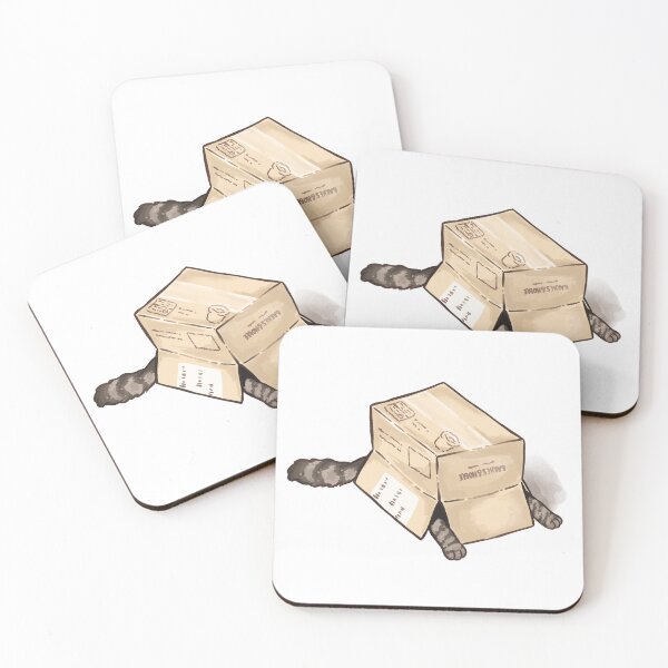 Item preview, Cat Hiding in a Box designed and sold by Peach Frog.