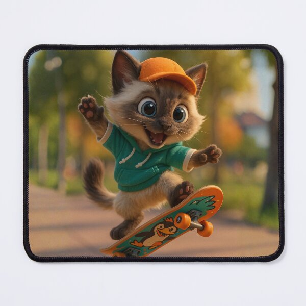 Item preview, Skater Balinese Cat designed and sold by Sillytoe.