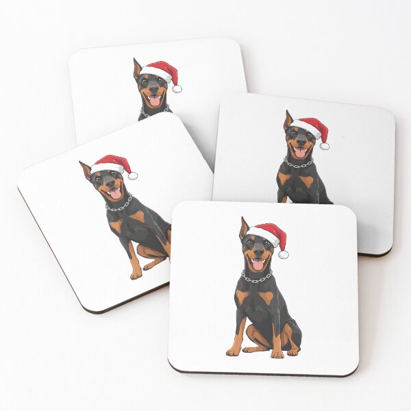 Item preview, Doberman in Santa Hat. designed and sold by KojourinArt.