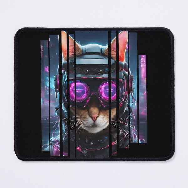 Item preview, Cyber cat whit neon glasses 2 designed and sold by Neon G.