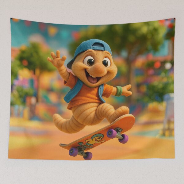 Item preview, Skater Bamboo Worm designed and sold by Sillytoe.