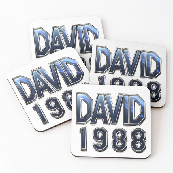 Item preview, David 1988 — Chrome 3D Name Design designed and sold by AlexLineArt.